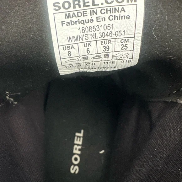 Sorel Lexie Boots Women's Size 8 Wedge Ankle Lace Up Boots Gray - Picture 8 of 8